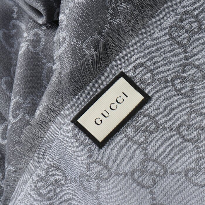 グッチ Gucci Square Scarf 281942 Grey GreyProduct Thumbnail
