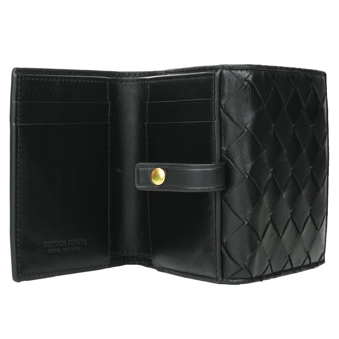 Bottega Veneta 2 fold wallet with coin purse 608074 BlackProduct Thumbnail
