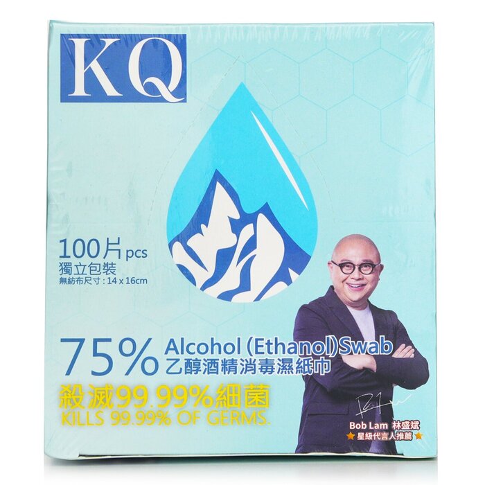 KQ KQ - тампон със 75% алкохол (етанол) (100 бр.) 14 x 16 cmProduct Thumbnail