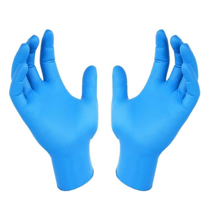 KQ KQ - Витрилни ръкавици за еднократна употреба от смес от винил и нитрил - сини (M) MProduct Thumbnail