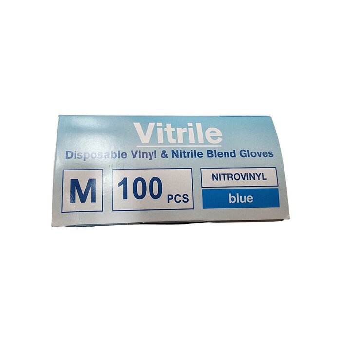 KQ KQ - Vitrile Disposable Vinyl & Nitrile Blend Gloves -blue (M) MProduct Thumbnail
