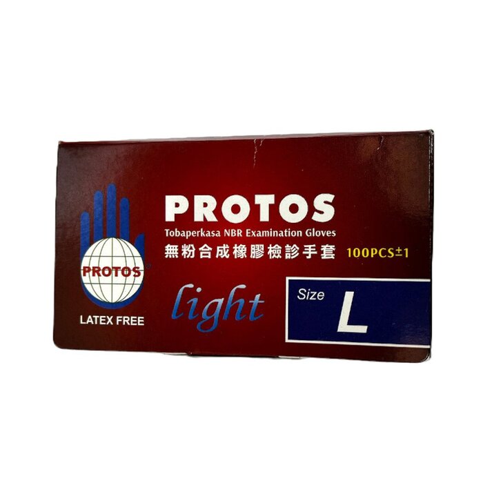 KQ Protos - Γάντια εξέτασης νιτριλίου μιας χρήσης -μπλε (L) LProduct Thumbnail