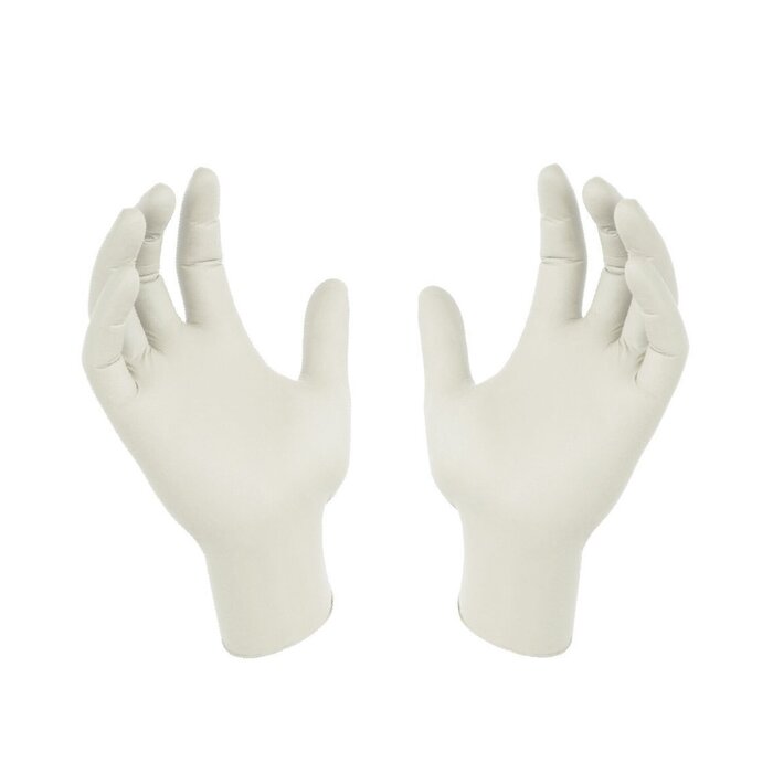 KQ Protos - Латексови ръкавици за преглед -бели (M) MProduct Thumbnail