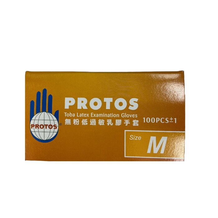 KQ Protos - Γάντια εξέτασης Latex - λευκά (M) MProduct Thumbnail