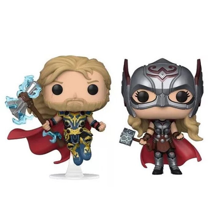 Funko POP! Marvel: Thor 4: Love and Thunder - Thor & Mighty Thor Toy Figures  16x21x9cm