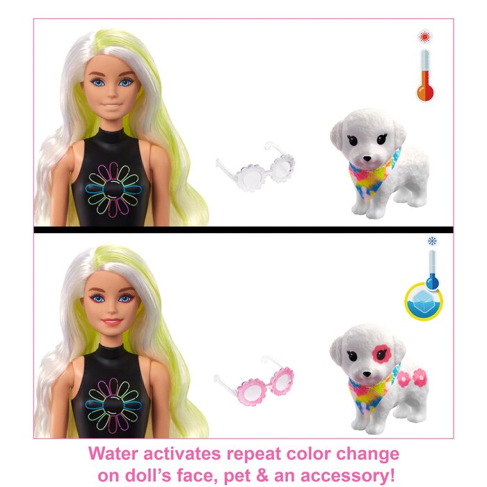 Barbie Doll Color Reveal Gift Set, Tie-Dye Fashion Maker with 2 Barbie  Dolls 