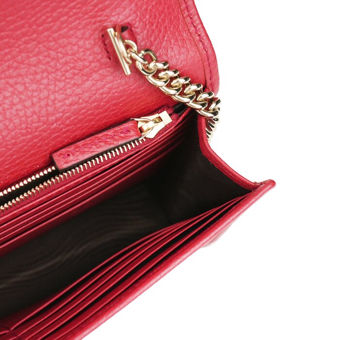 グッチ Gucci Icon GG Interlocking Wallet On Chain Red Crossbody Bag 615523 RedProduct Thumbnail