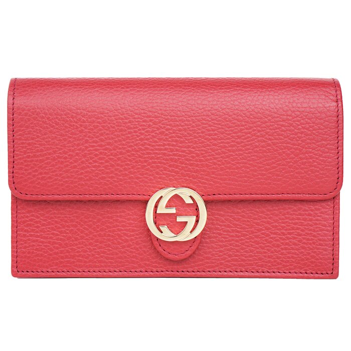 Gucci Icon GG Interlocking Wallet On Chain Red Bag Crossbody 615523 RedProduct Thumbnail