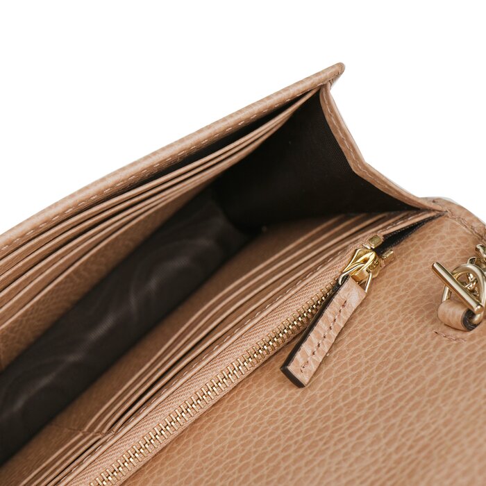 グッチ Gucci Icon GG Interlocking Wallet On Chain Light CamelCrossbody Bag 615523 Light CamelProduct Thumbnail