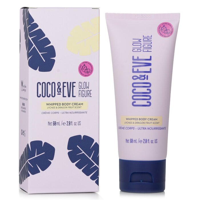Coco & Eve Glow Figure Whipped Body Cream, Lychee & Dragon Fruit Scent