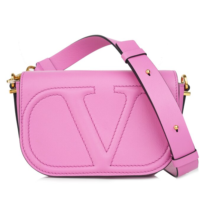 Supervee leather crossbody bag Valentino Garavani Pink in Leather