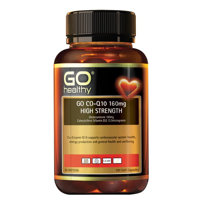 Go Healthy [Authorized Sales Agent] GO Co-Q10 160mg High Strength - 100 Softgel Caps 100pcs/boxProduct Thumbnail