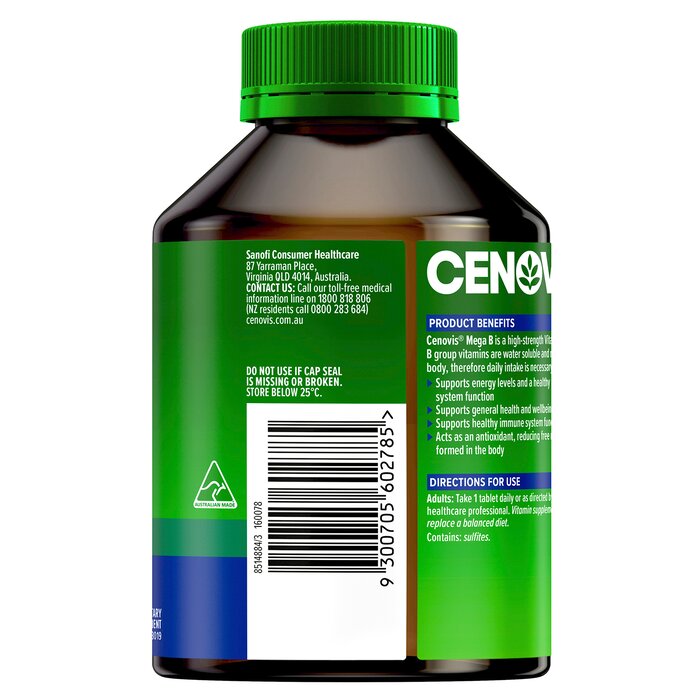 Cenovis [Authorized Sales Agent] Cenovis MEGA B - 200 Tablets 200pcs/boxProduct Thumbnail