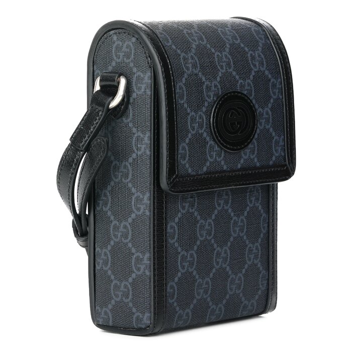 구찌 Gucci GG Supreme Mini Shoulder Bag 699402 BlackProduct Thumbnail