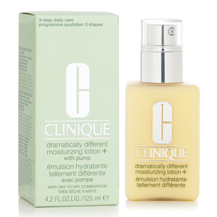 Clinique Dramatically Different Moisturizing Lotion + (Untuk Kulit Kering ke Kulit Kombinasi Kering; Dengan Pam 125ml/4.2ozProduct Thumbnail