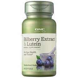 GNC Bilberry Extract & Lutein 60 Softgels  