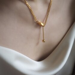 Malin Lock Necklace Gold