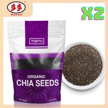 Torto [2 Packs] Organic Chia Seeds - 250g Picture Color