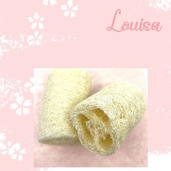 LOUISA - LOUISA Bath washing Natural Loofah  - 7.5 cm * 2 pcs