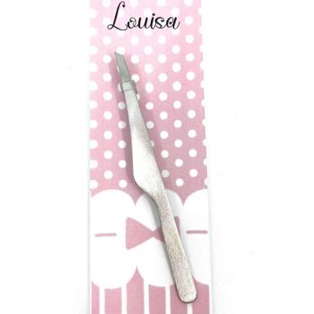 LOUISA - LOUISA Oblique Nose Sword-Shaped Eyebrow Pliers  - 9.5cm