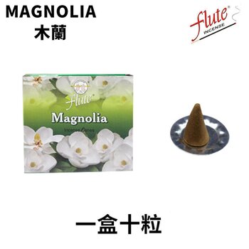 flute - Natural Handmade India Incense Cone- MAGNOLIA  - 10 Pcs