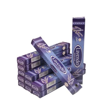 flute - Wardrobe Fragrance- Lavender Long Dhoop Sticks- 12 Boxes Set  - 12 boxes set