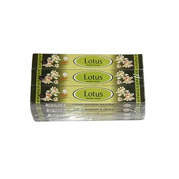 flute - Wardrobe Fragrance Lotus - Long Dhoop Sticks - 12 Boxes  - 12 boxes set