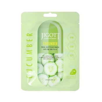 Jigott - Real Ampoule Mask- # Cucumber  - 27mlx10pcs