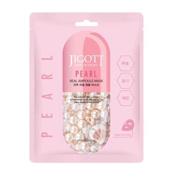 Jigott - Real Ampoule Mask- # Pearl  - 27mlx10pcs