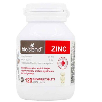 BIO ISLAND 天然嬰兒兒童補鋅咀嚼片 120 Tablets