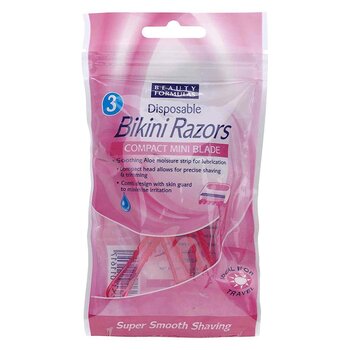 Beauty Formulas - Disposable Bikini Razors Compact Mini Blade  - 3pcs/1pack