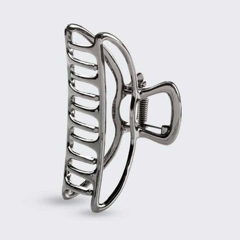 KITSCH - Open Shape Claw Clip- # Hematite  - Fixed Size