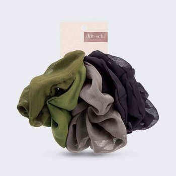 KITSCH - Crepe Scrunchie- # Moss  - 5pcs