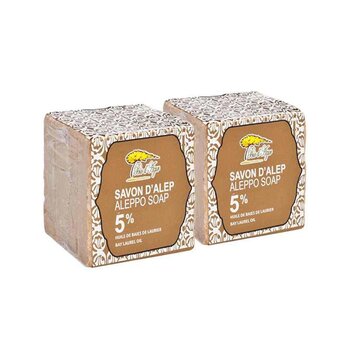 Bio d'Azur - 【Combo Offer】Aleppo Handmade Soap- 5% Laurel Oil x 2pcs  - Fixed Size