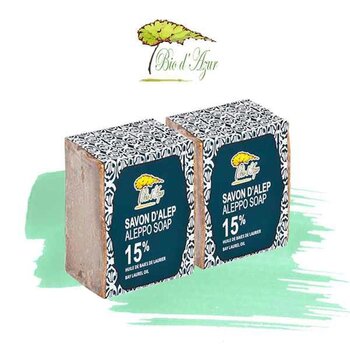 Bio d'Azur - 【Combo Offer】Aleppo Handmade Soap- 15% Laurel Oil x 2pcs  - Fixed Size