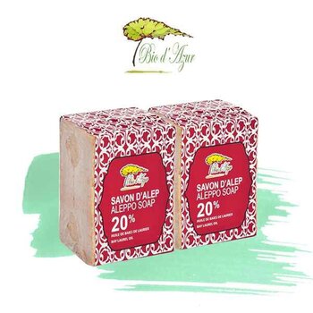 Bio d'Azur - 【Combo Offer】Aleppo Handmade Soap 20% Laurel Oil x 2pcs  - Fixed Size