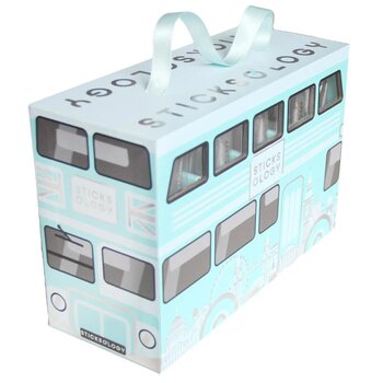 Sticksology Deluxe Assorted Tea Stick Box Set - London Buses (Tiffany Blue) 50 pieces