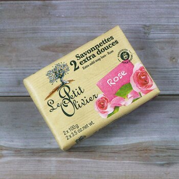 Le Petit Olivier - Rose Extra Mild Soap Bars - 2 x 100g  - Fixed Size