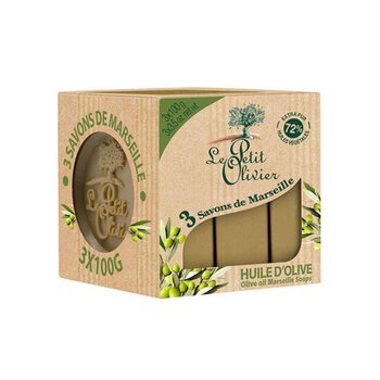 Le Petit Olivier - Olive Oil Marseille soaps 3 x 100g  - Fixed Size