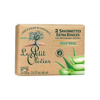 Le Petit Olivier - Aloe Vera Extra Mild Soap Bars - 2 x 100g  - Fixed Size