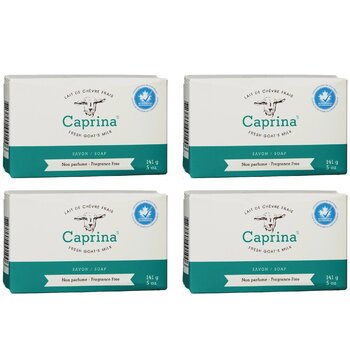 Caprina - Fresh Goat Milk Soap - Fragrance Free (4 pcs)  - 141gx4