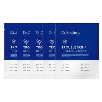 Dr Zealous - Dr Zealous  trouble skin rescuing mask  - 5pcs