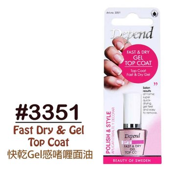 DEPEND COSMETIC - PT Fast Dry & Gel Top Coat #3351  - Fixed Size