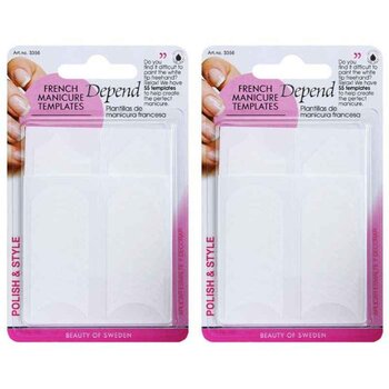 DEPEND COSMETIC - PT French Manicure Templates (55PCs) #3356 2pcs  - Fixed Size