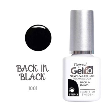 DEPEND COSMETIC - Gel iQ UV/LED Polish - Back in Black #1001  - Fixed Size