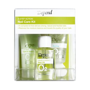 DEPEND COSMETIC - O2 3 Step Action Nail Care Kit  - Fixed Size