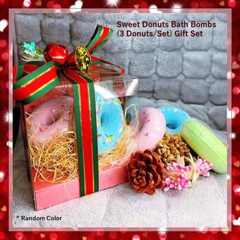 Let's BLOOM - Sweet Donut Bath Salt Ball Gift Set  - 3pcs