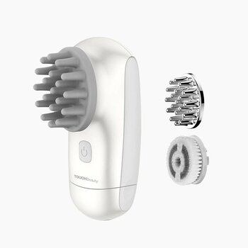 TOUCHBeauty - UK Brand Multi-Function Facial Cleansing & Hair Massager TB1718- # White/Silver  - Fixed size