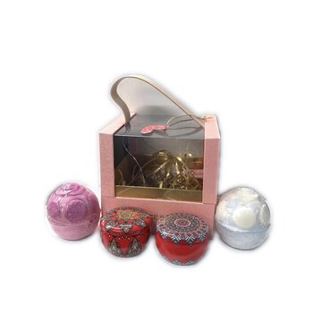 Chain Bridge Honey Farm - Gift Set-Bath Bombs & Candles  - 4pcs