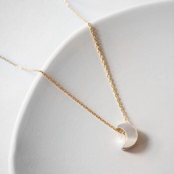 eclater jewellery Shell Moon Necklace- # Gold 41.5cm - 47cm